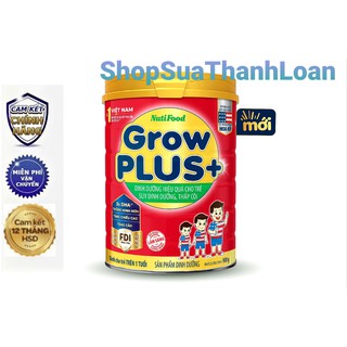 [Mã FMCGSALE55 giảm 8% đơn 500K] [HSD T10-2022] Sữa bột NutiFood GrowPlus+ đỏ Suy dinh dưỡng và thấp còi - Lon 900gr