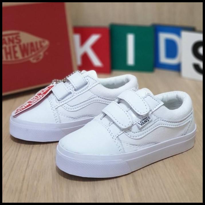 VANS Giày Thể Thao Khóa Dán Phong Cách Cổ Điển Dành Cho Trẻ