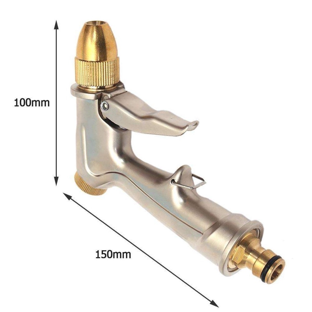 Vòi tưới cây chỉnh nhiều chế độ cấu tạo bằng inox 304 và đồng thau được đúc nguyên khối lionking 400