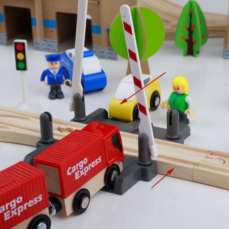 Đồ Chơi Trẻ Em S-Kids, Bộ Logo Gỗ Lắp Ráp Ray Tàu 88 chi tiết.