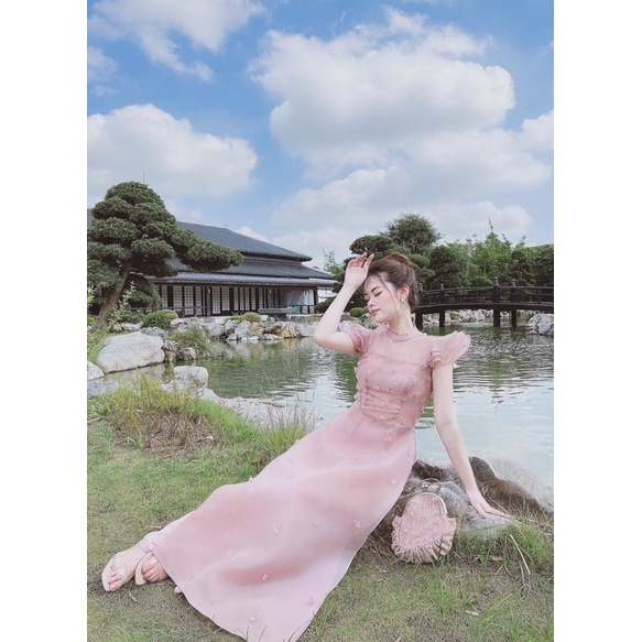 ÁO DÀI CÁCH TÂN CAO CẤP TAY BÈO CÁNH TIÊN