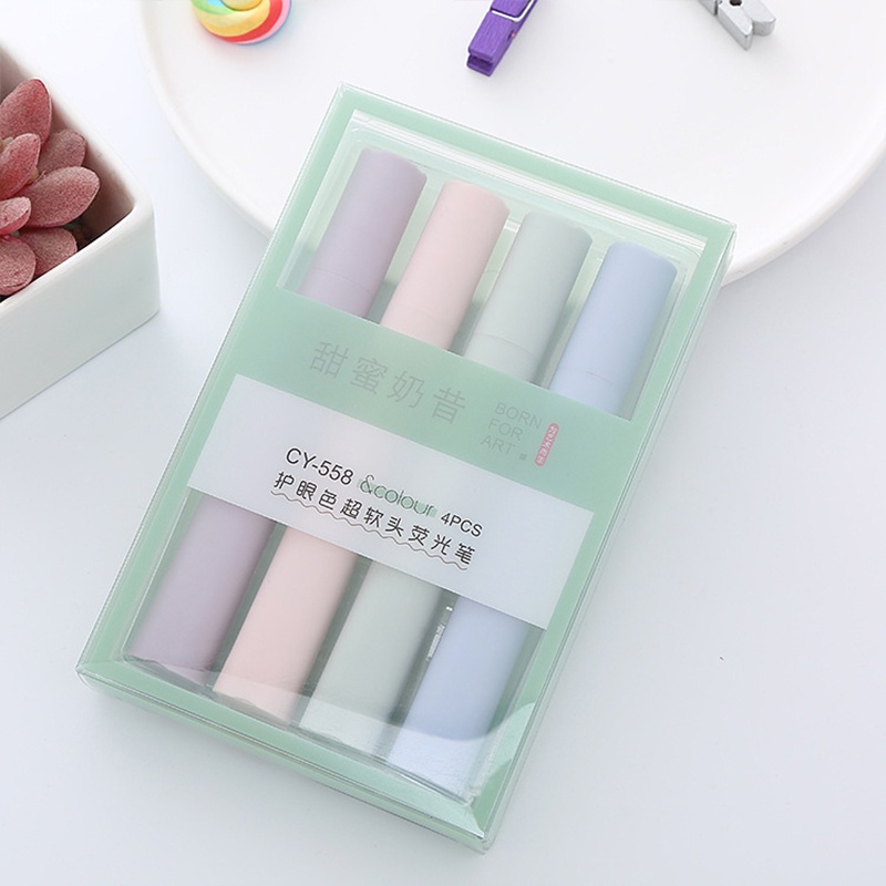 Set 4 Bút Dạ Quang Mini Dễ Thương