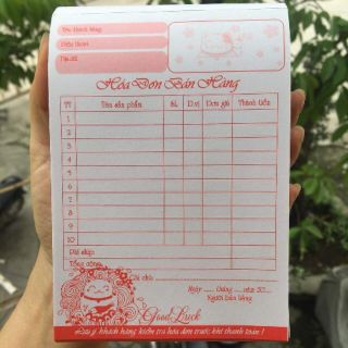 Combo 10 cuốn hóa đơn 1 liên A6( mỗi quyển 100 tờ)