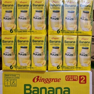 1 THÙNG 24 HỘP SỮA CHUỐI BINGGRAE  - HÀN QUỐC