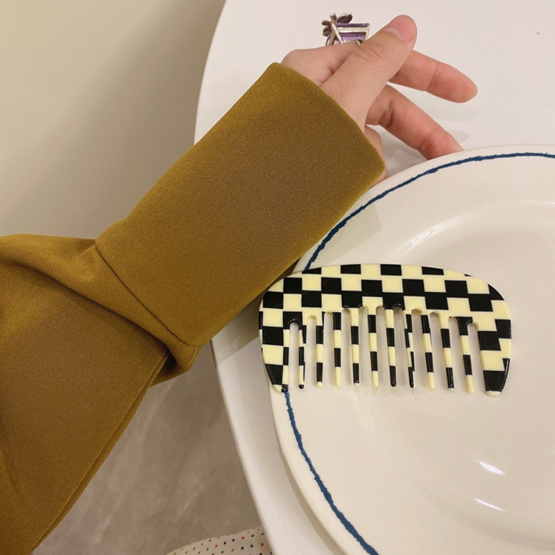 Kẹp Tóc Đuôi Ngựa Họa Tiết Caro Phong Cách Vintage