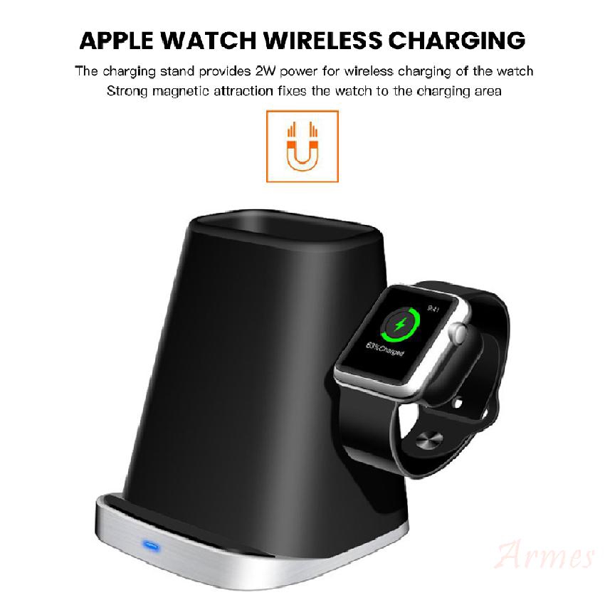 Bộ Tai Nghe Không Dây 3 Trong 1 Có Nam Châm Cho Apple Watch Apple Iphone 8 Plus X Xr Xs Và Samsung S9 S8 S7