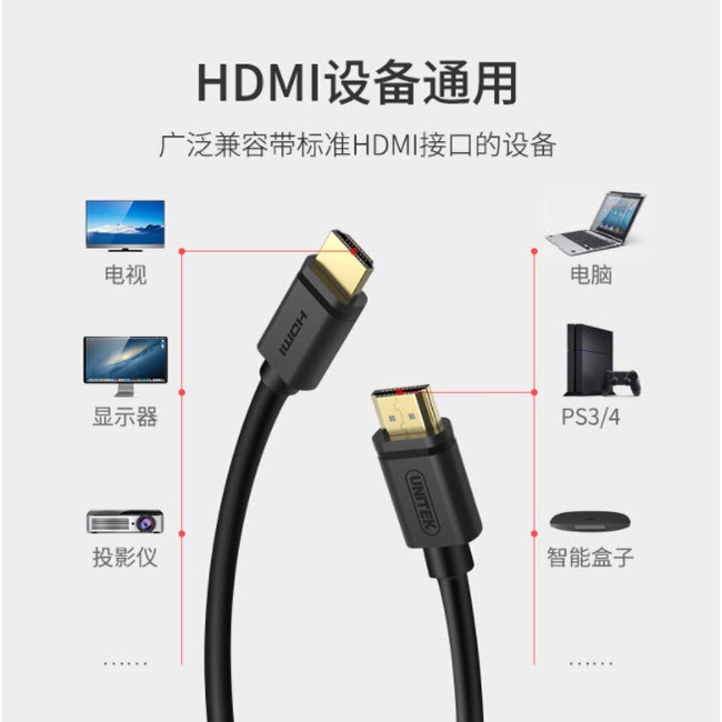[HCM] Cáp HDMI UNITEK Ultra 4k 1,5M/ 2M/ 3M/ 5M / 10M Chống Nhiễu rất Tốt
