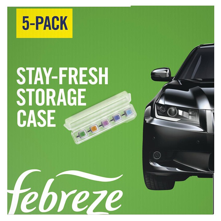 Tinh dầu thơm xe Febreze Air Freshener Car Vent Clips - Mix 5 x 2ml