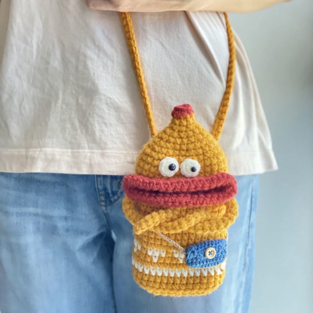[diy Art] Túi Đeo Chéo Đựng Điện Thoại Di Động Bằng Len Dệt Tay Cho Bạn Gái Miễn Phí #bộ dụng cụ làm túi xách # bộ kit làm túi xách # túi xách handmade tự làm # túi xách nữ tự làm # đan túi handmade gấu