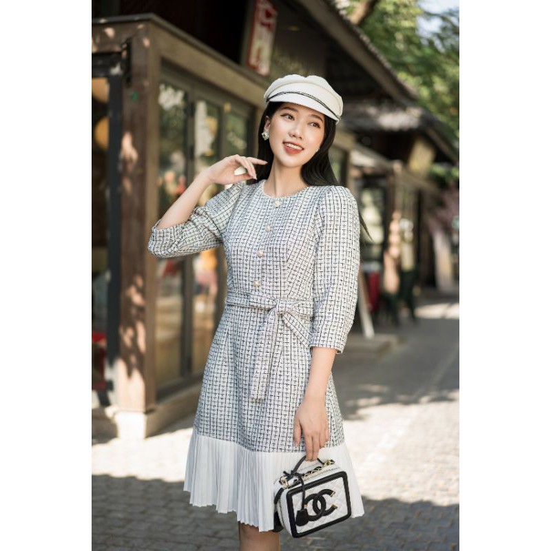 Váy dạ phối chân voan