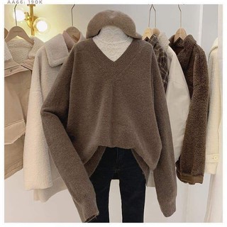 Áo Len Cổ Tim Truyền Thống HQ cho Nữ