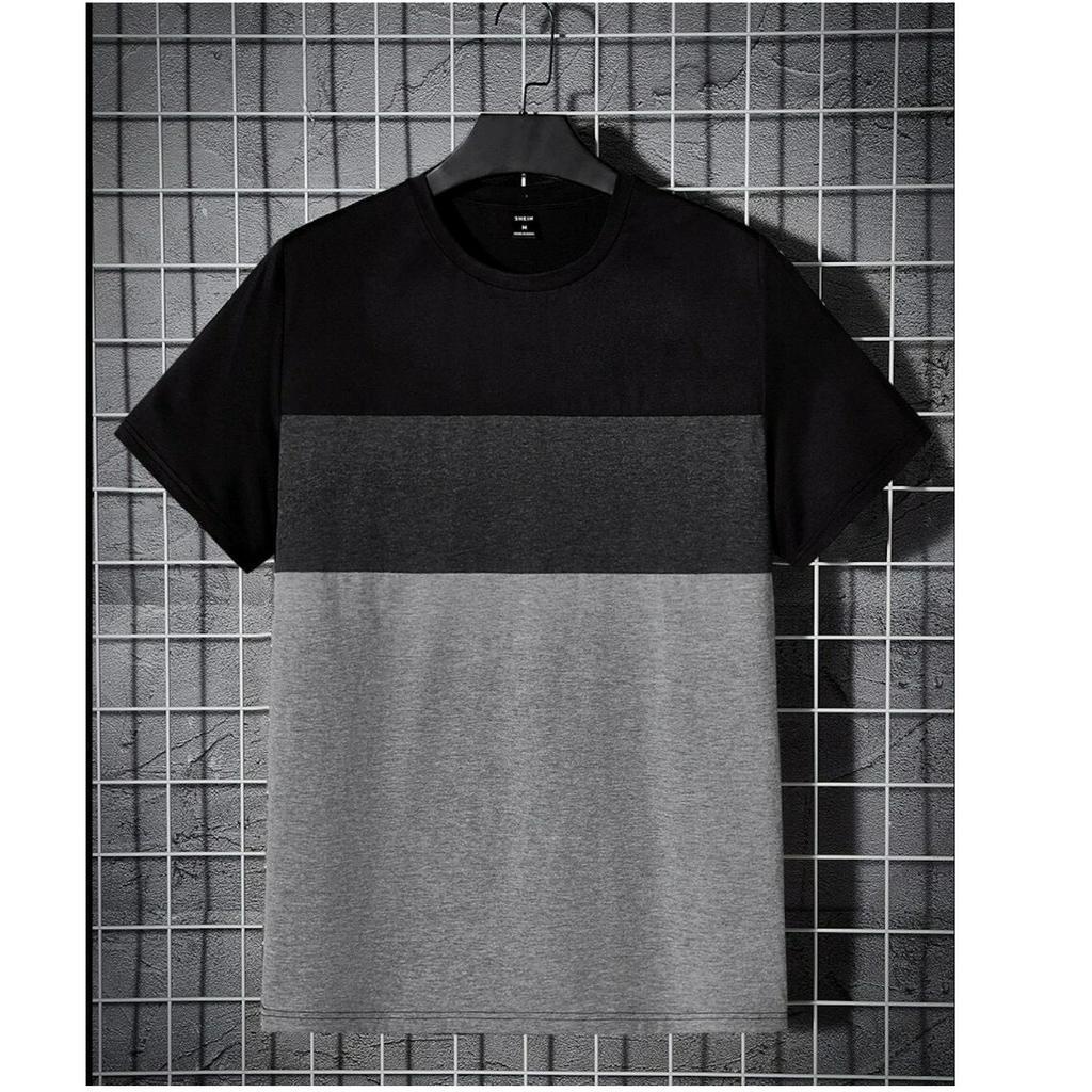 Áo thun tay ngắn phối màu cổ tròn nam chất mát đẹp giá rẻ S586