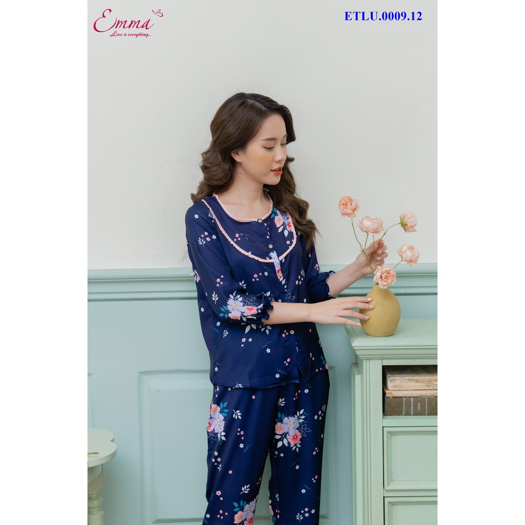 Bộ Đồ Mặc Nhà Lụa Hàn - Thời Trang Emma ETLU.0009.12