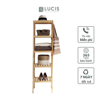 Kệ gỗ 5 tầng Lucis để đồ trang trí phòng ngủ, phòng khách đa năng