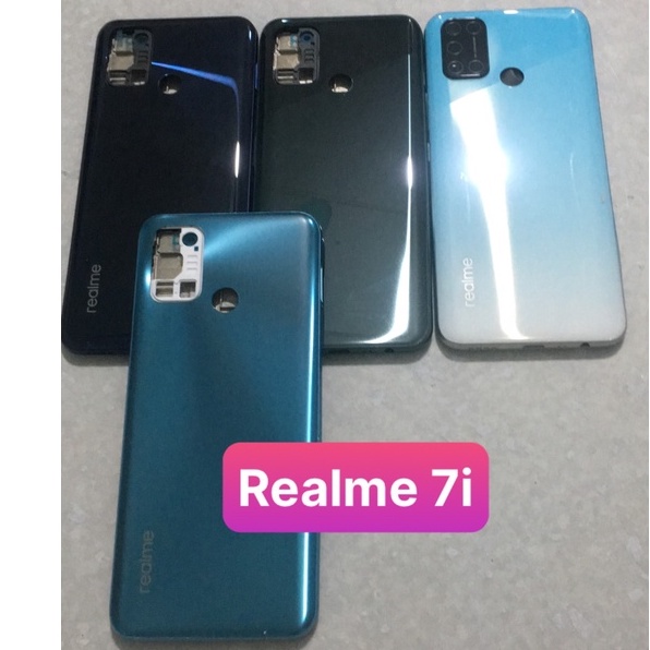 bộ vỏ realme 7i -realme c17 gồm ,sườn,lưng,kính cam,nút tăng giảm