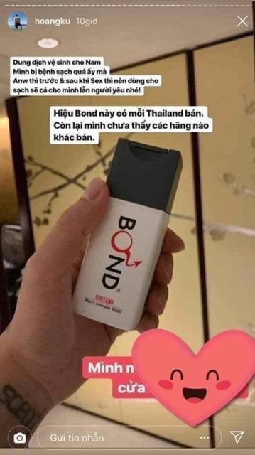 GIÁ SIÊU HUỶ DIỆT Dung dịch vệ sinh nam Bond chính hãng Thái lan