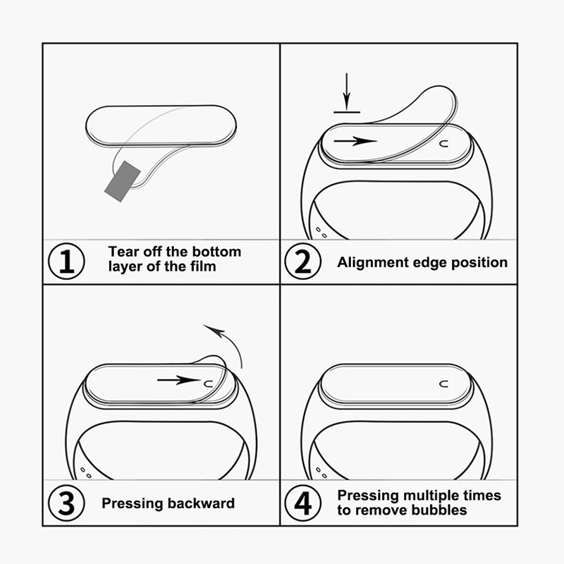 Kính Cường Lực 3D Mềm Mại Bảo Vệ Màn Hình Đồng Hồ Thông Minh Xiaomi Mi Band 4 / 5 Mi Band 4 / 5