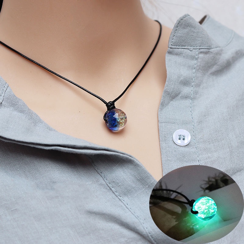 Vòng cổ GMAI chuỗi hạt thủy tinh phát sáng thời trang cho nữ