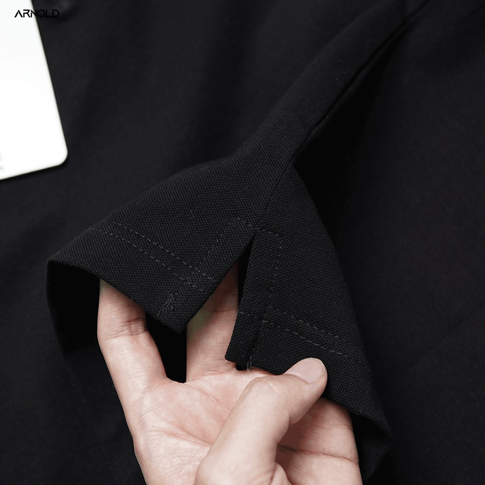 [Mã LTP50 giảm 50000 đơn 150000] Áo thun polo nam cổ bẻ màu đen vải cá sấu Cotton trẻ trung, thoáng mát - Arnold | BigBuy360 - bigbuy360.vn