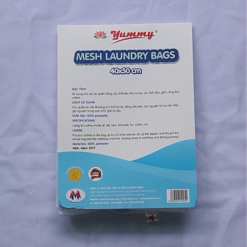 Túi lưới giặt đồ Yummy 40x50cm 100% Polyester Hàng Việt Nam Chất lượng Cao ( Công ty sản xuất Minh Ngọc)