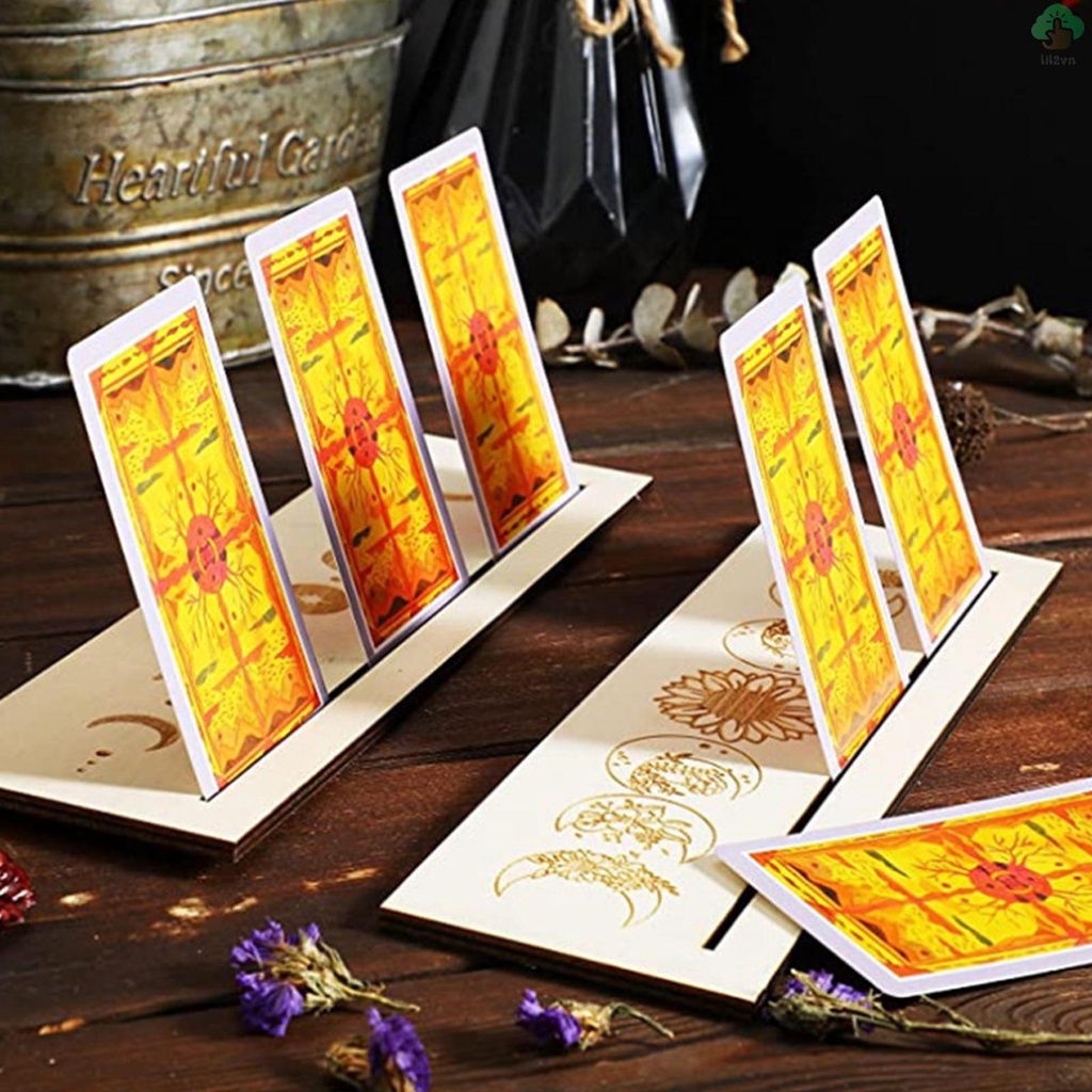 Set 2 Khay Gỗ Đựng Bài Tarot Tạo Hình Độc Đáo