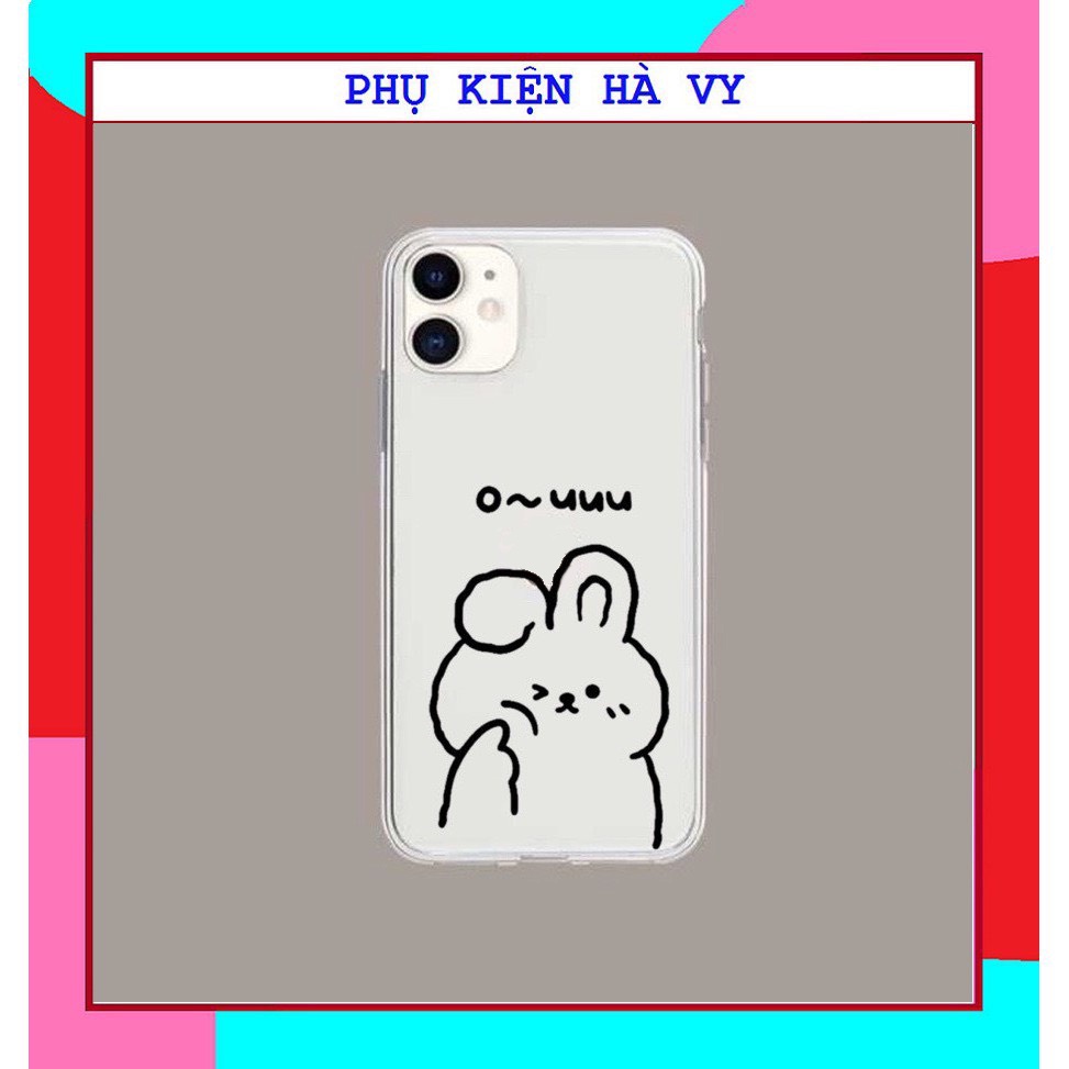 Ốp lưng hình thỏ cute viền trong chống ố 5/5s/6/6plus/6s/6splus/7/7plus/8/8plus/x/xs/11/12/pro/max