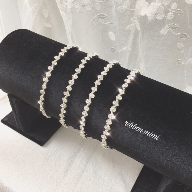 [ Hàng Thiết Kế ] Băng Đô Tóc Đính Đá Handmade Cao Cấp Ribbon.mimi Gemstone