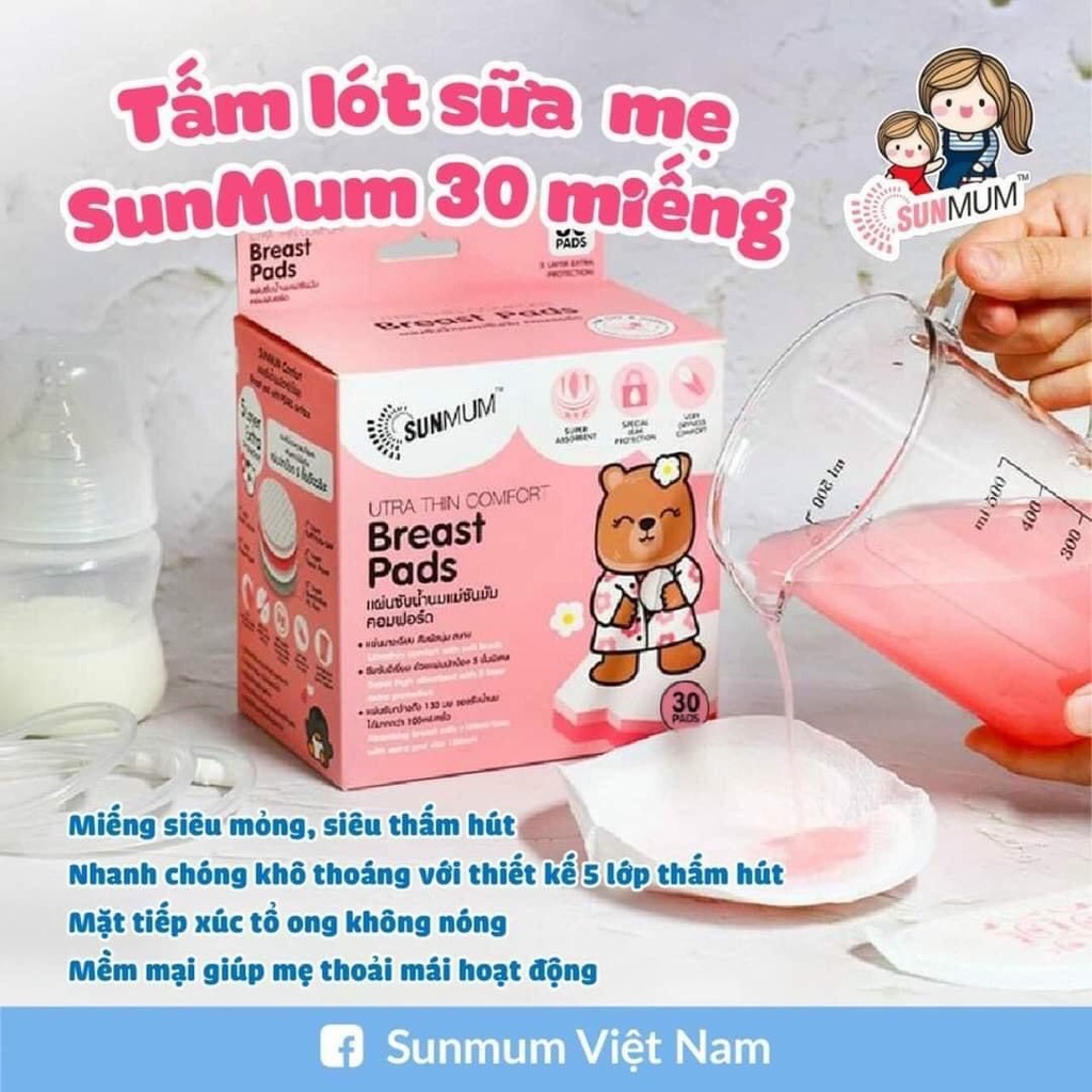 Miếng Lót Thấm Sữa Sunmum Cao Cấp Cho mẹ bé Sun MUM
