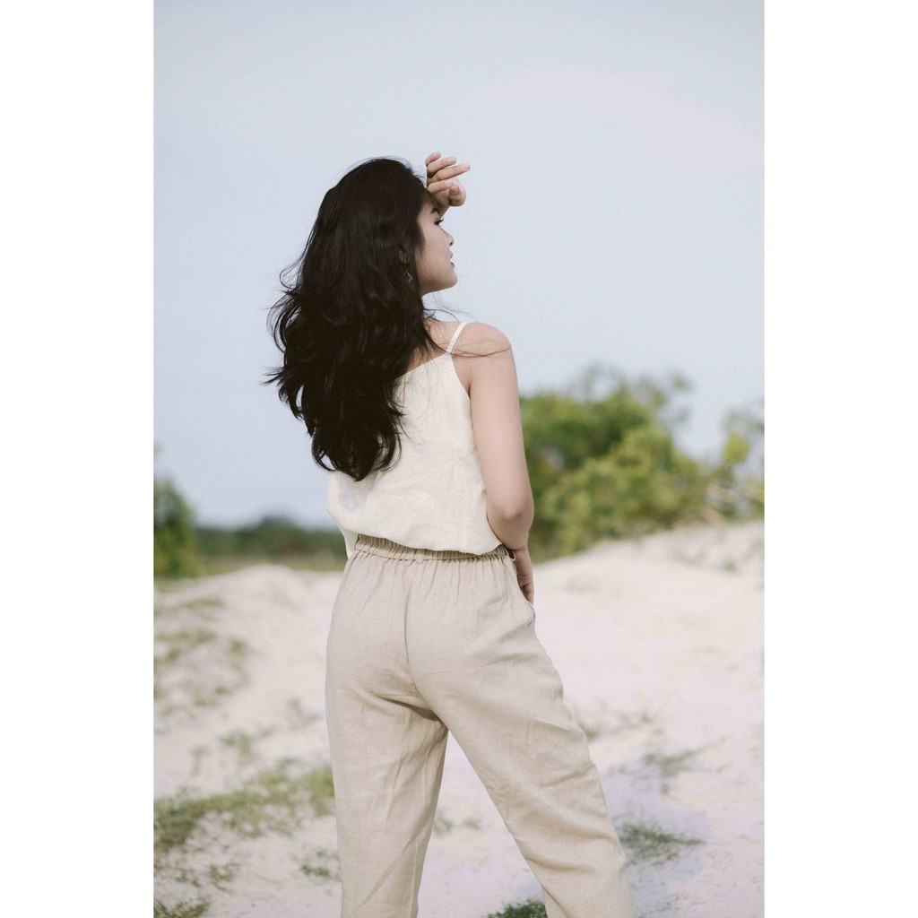 Quần LINEN ống baggy - Nhà Của Moon