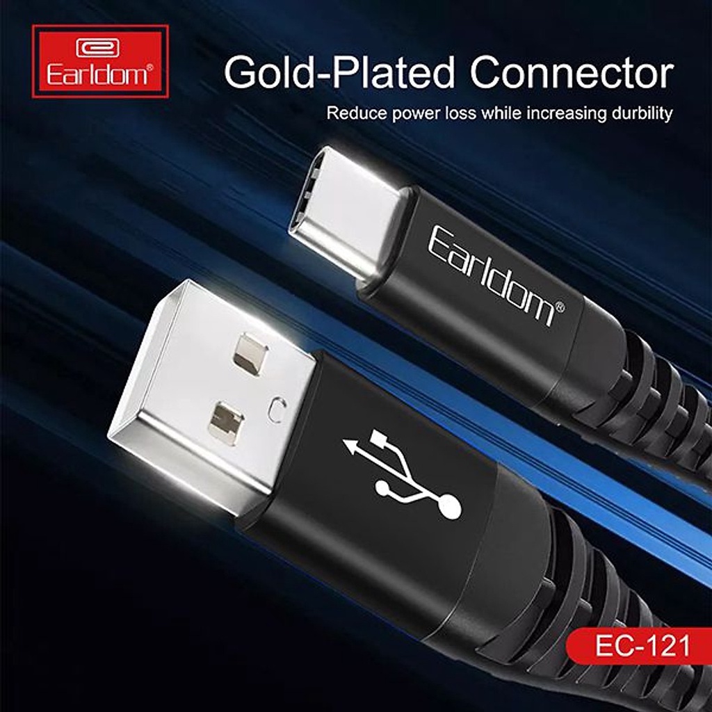 Dây Sạc Bọc Dù TydeC 2.4A Earldom Model EC-121