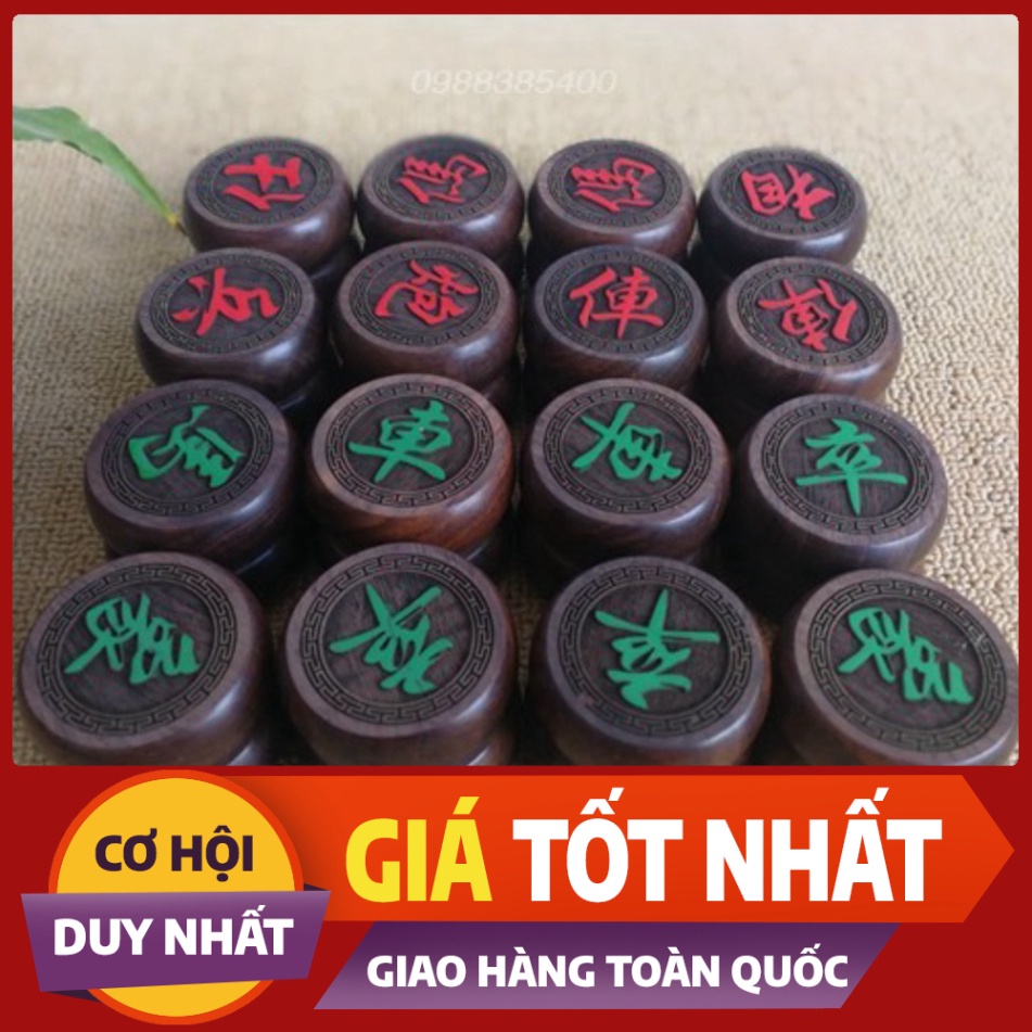 ((GIÁ GỐC )) Com bo bàn cờ tướng + quân cờ gỗ trắc cao cấp