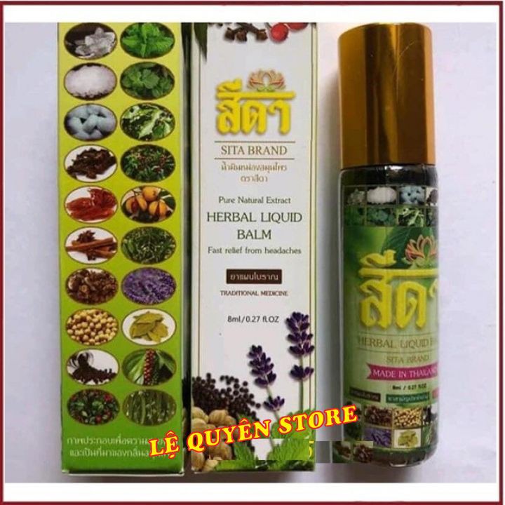 [ HÀNG CHÍNH HÃNG ] 🍀Dầu Thảo Dược 🍀 20 Vị Sita Brand Herbal Liquid Balm Thái Lan 8ml