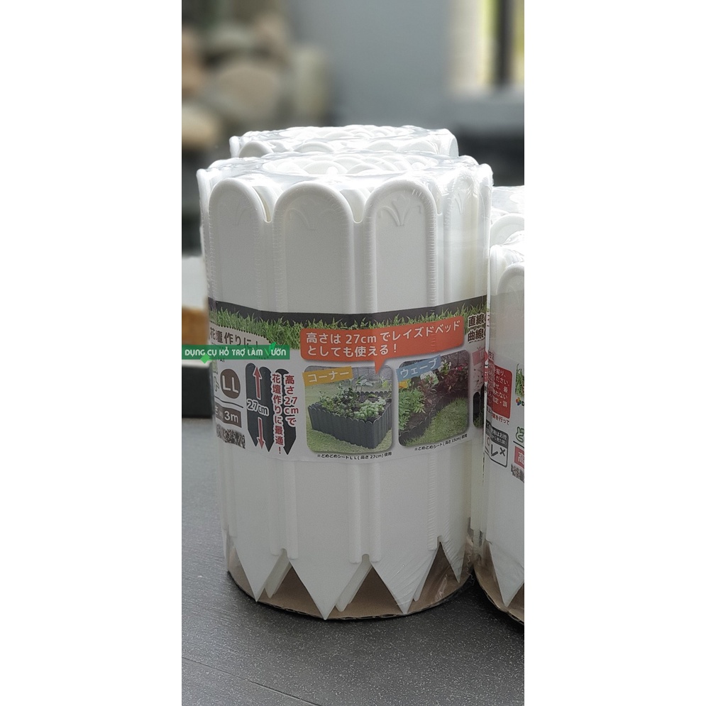 Hàng rào nhựa sân vườn dài 3 met cao 27cm , hàng rào viền vườn trồng rau