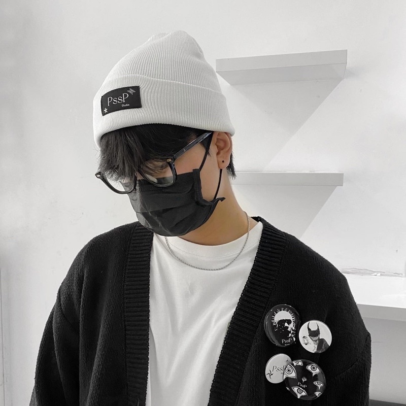 [MŨ LEN BEANIE kèm 2 PINS CÀI custom _ PssP.studio]