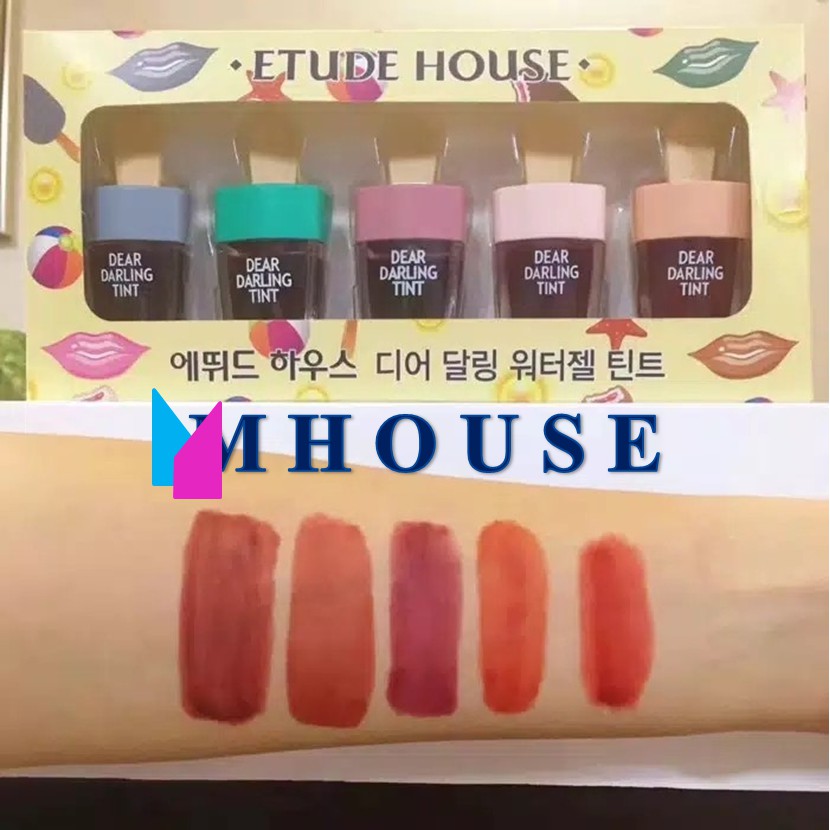 (hàng Mới Về) Set 5 Son Môi Hình Que Kem Thương Hiệu Etude House