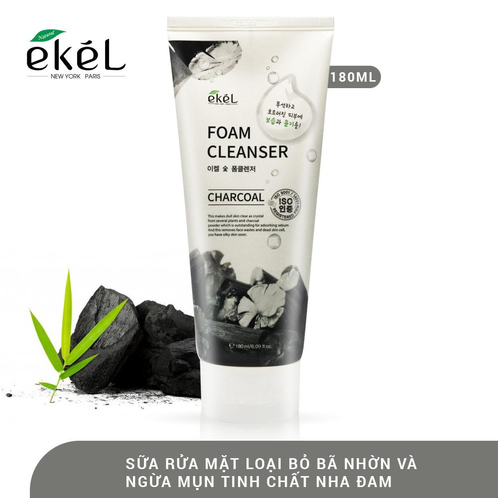 Sữa rửa mặt than tre Ekel - Ekel Foam Cleanser Charcoal 180ml