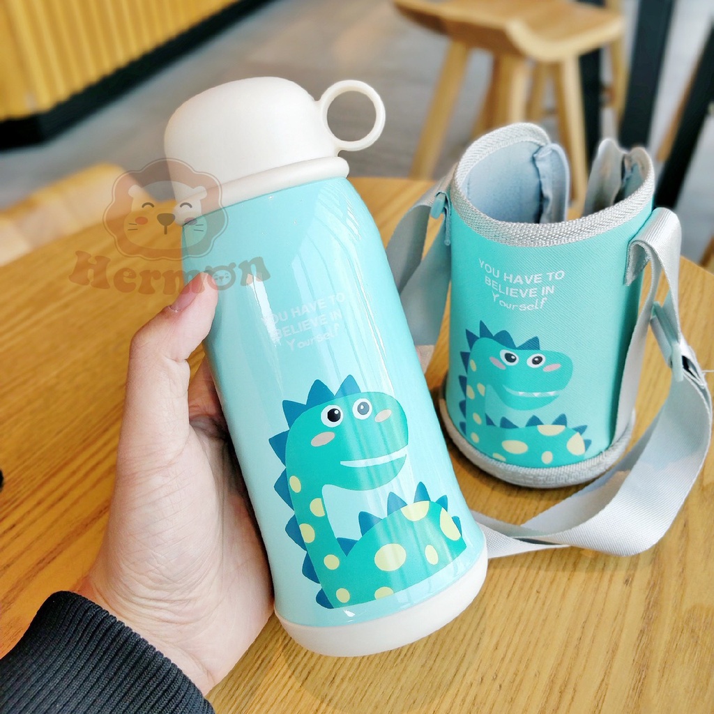 B𝐢̀𝐧𝐡 𝐧𝐮̛𝐨̛́𝐜 𝐇𝐞𝐫𝐦𝐨𝐧  𝟔𝟎𝟎𝐦𝐥 giữ nhiệt 2 nắp có ống hút cho bé đi học, nhà trẻ, mầm non và đi chơi