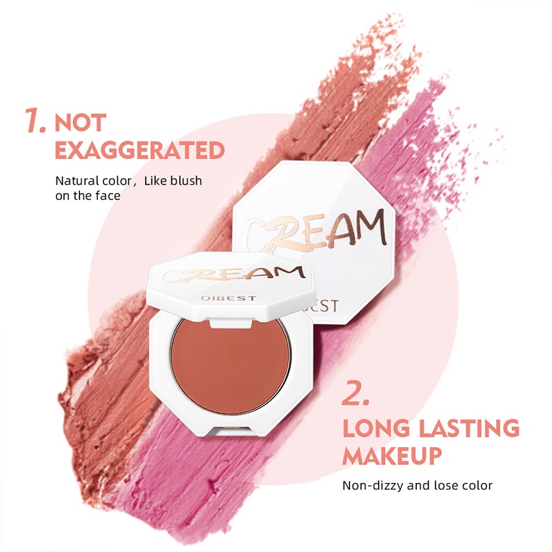 1 Thỏi Phấn Má Hồng/Tạo Khối Màu Nhung/Đỏ Tự Nhiên Mềm Mịn Lâu Trôi