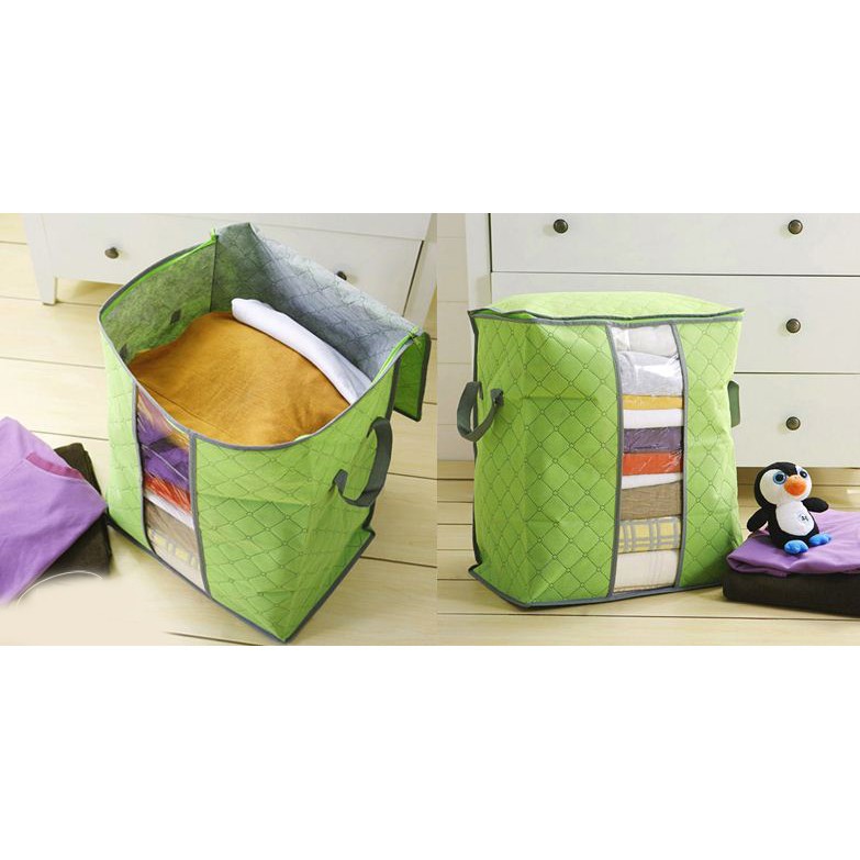 Túi vải đựng chăn màn , quàn áo không dệt cỡ lớn 59 x 38 x 38 cm đa năng