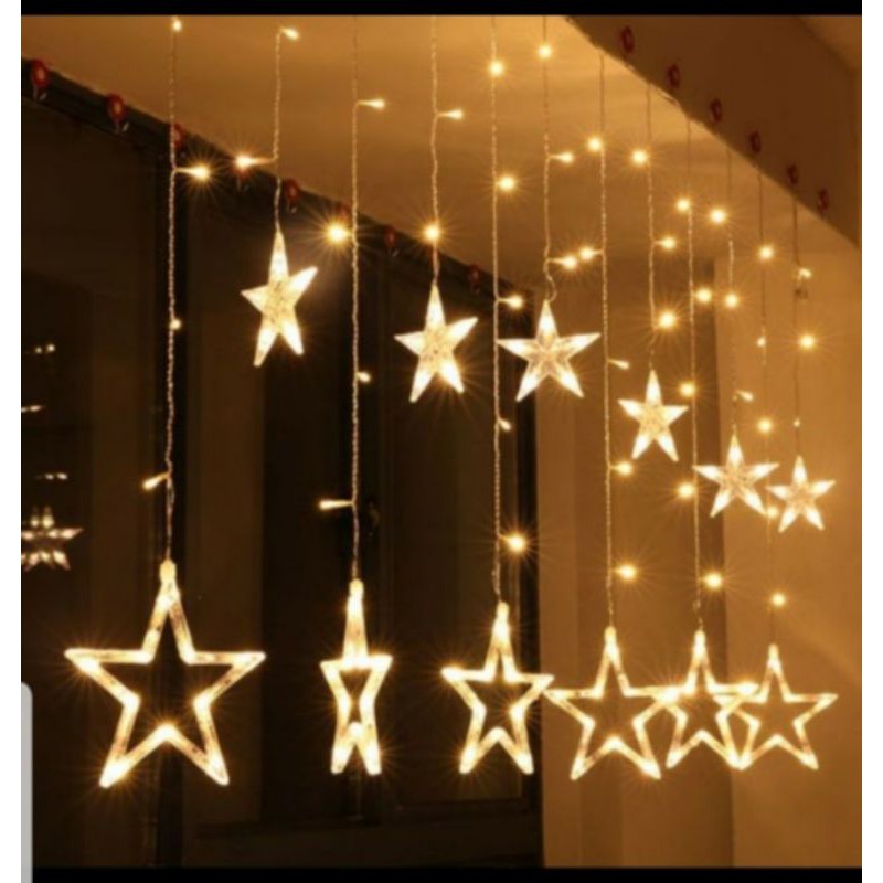 Dây đèn led trang trí rèm sao thả