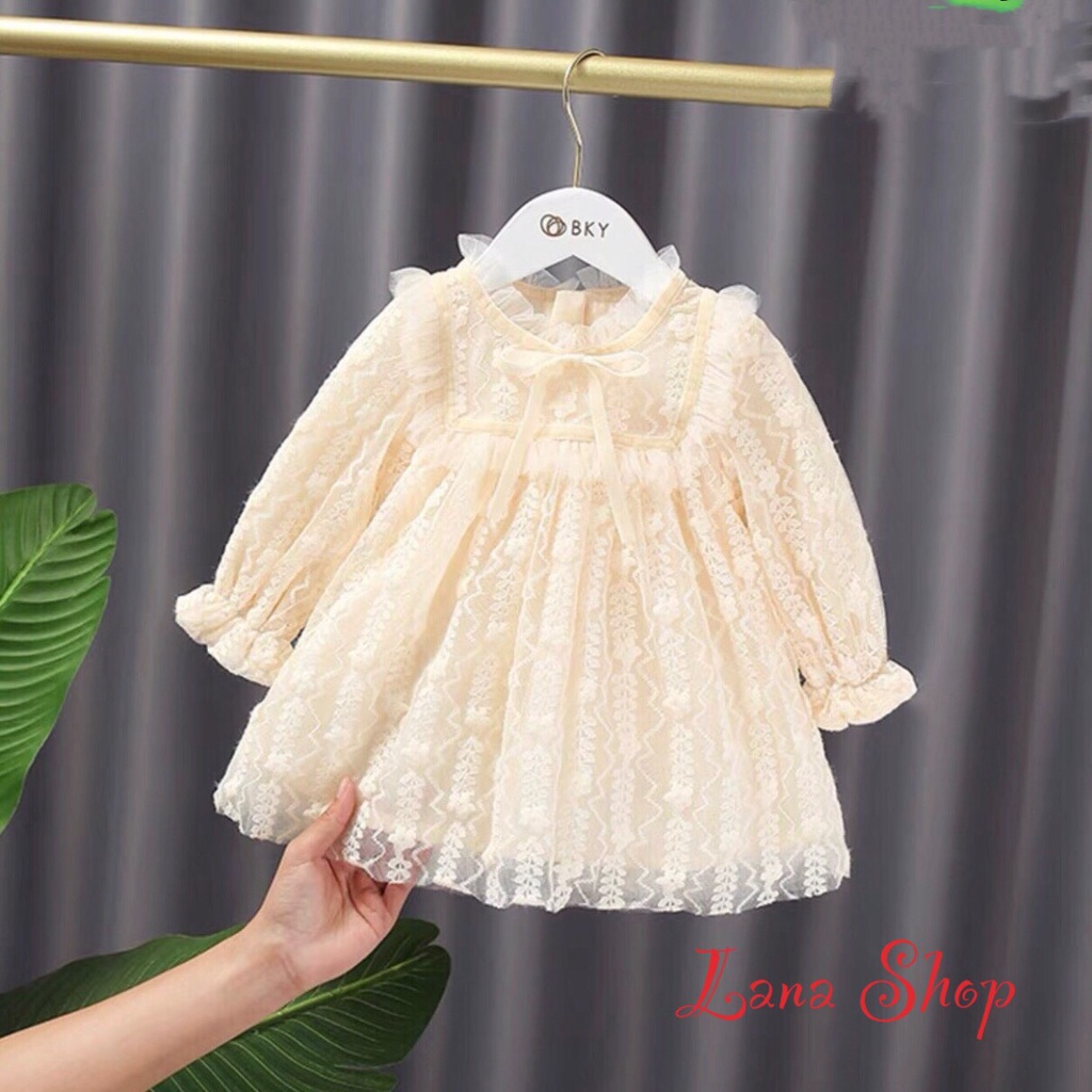 Váy cho bé, váy công chúa cho bé gái từ 10-20 tuổi chất voan kết hợp với kate xịn xò mềm mịn - Lana Shop
