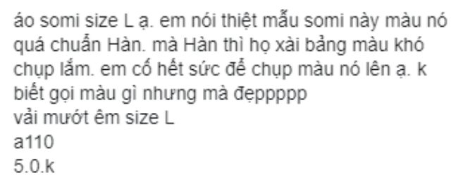 Áo sơmi Hàn size L. A110