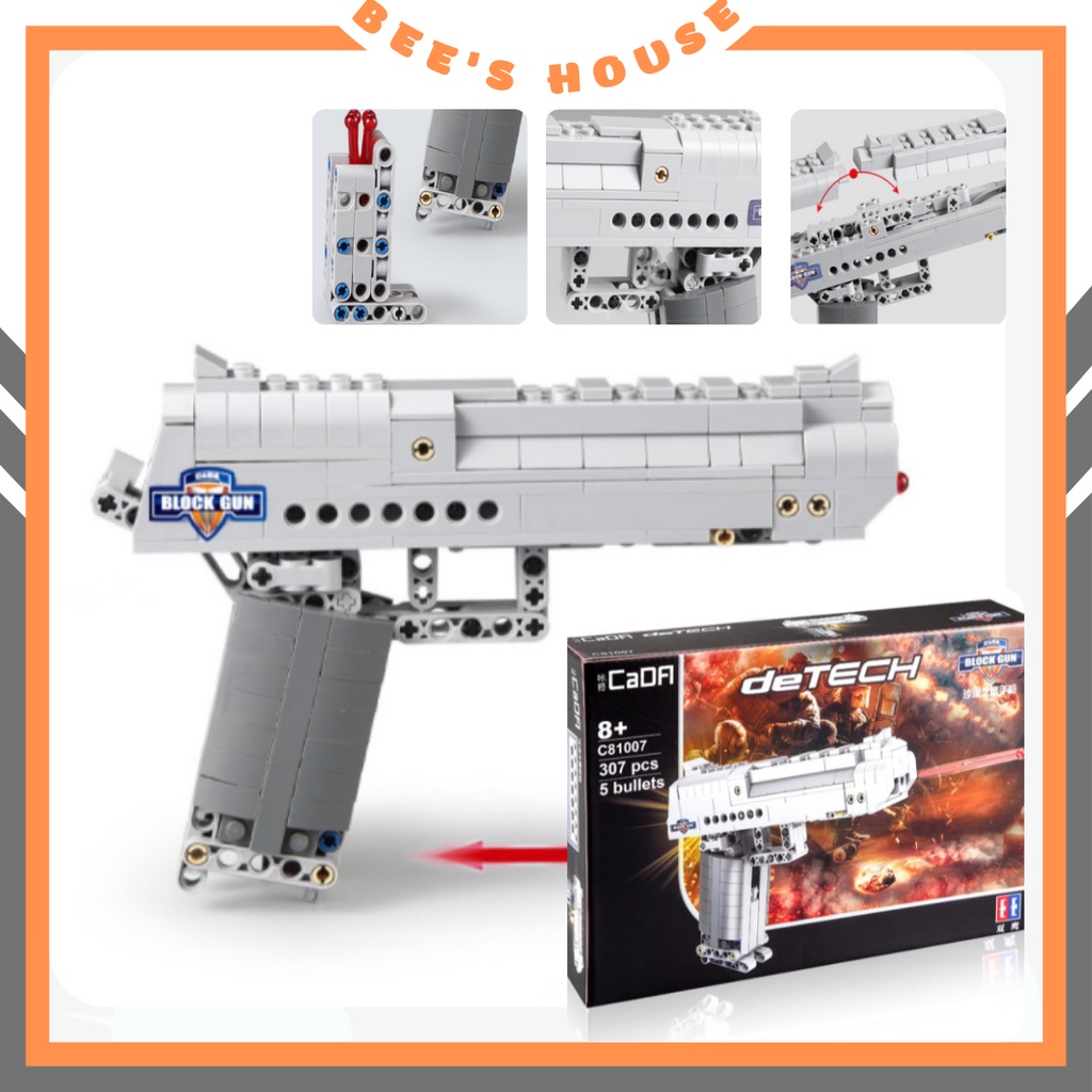 Đồ chơi lắp ghép xếp hình lắp ráp mô hình súng model C81007 DESERT EAGLE Block PUBG