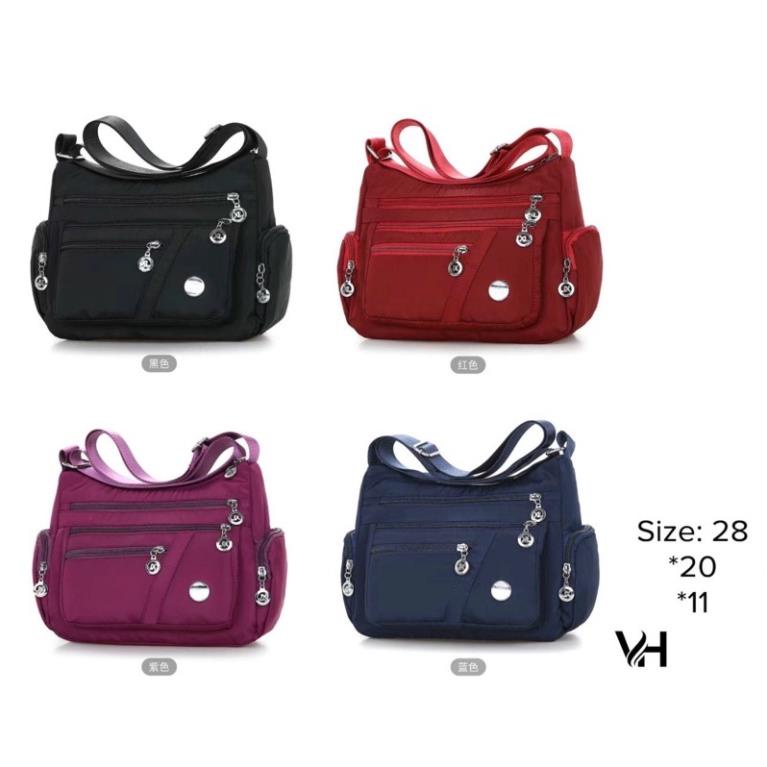 Túi Xách Đeo Chéo Nữ Vải Dù Sz 28cm To Rộng Nhiều Ngăn Chống Thấm Cao Cấp Rẻ Đẹp - A&ESHOP 8989079