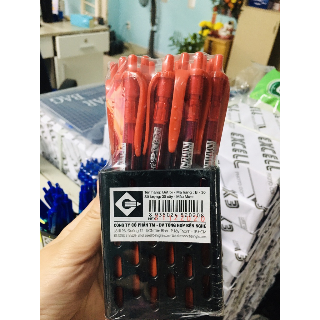 RỔ 30 CÂY Bút bi Bến Nghé B30 ngòi bi 0.8mm