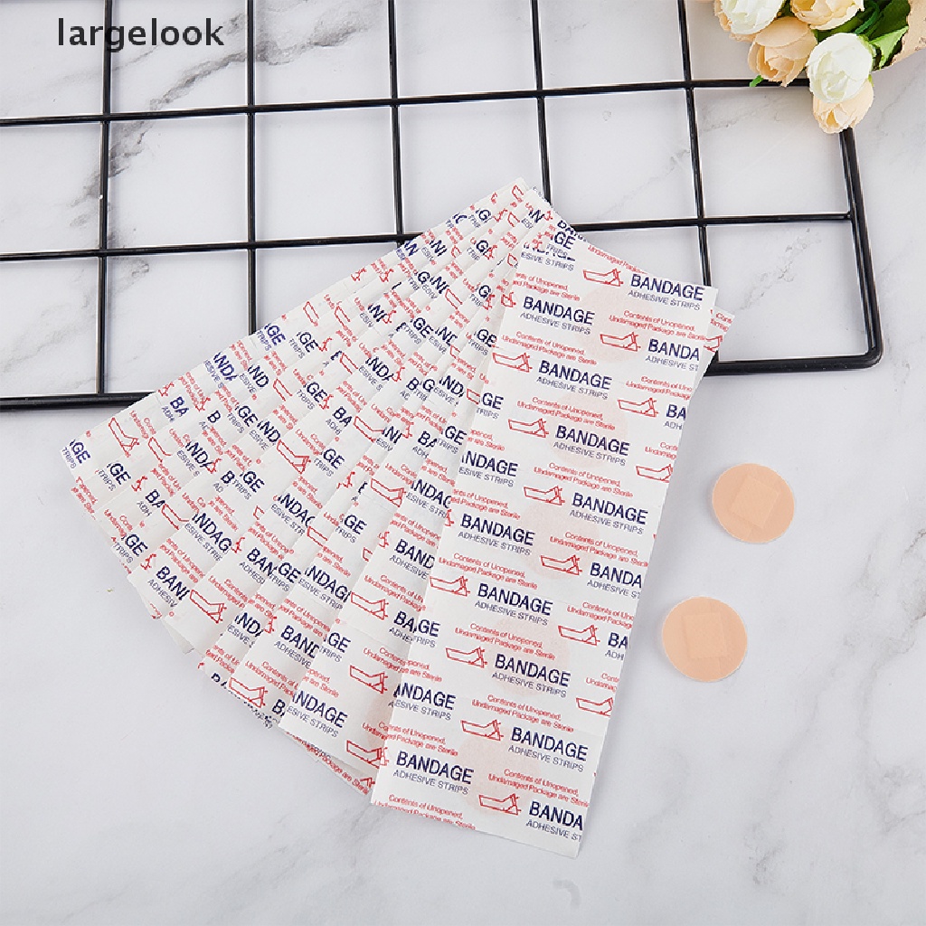 [Hàng mới về] Set 50 băng keo y tế hình tròn chống thấm nước tiện lợi dành cho vết thương vết bỏng