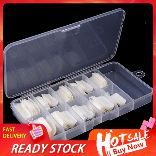 Set 100 Móng Tay Giả Bằng Nhựa Acrylic Kèm Hộp Đựng Thiết Kế Tiện Dụng