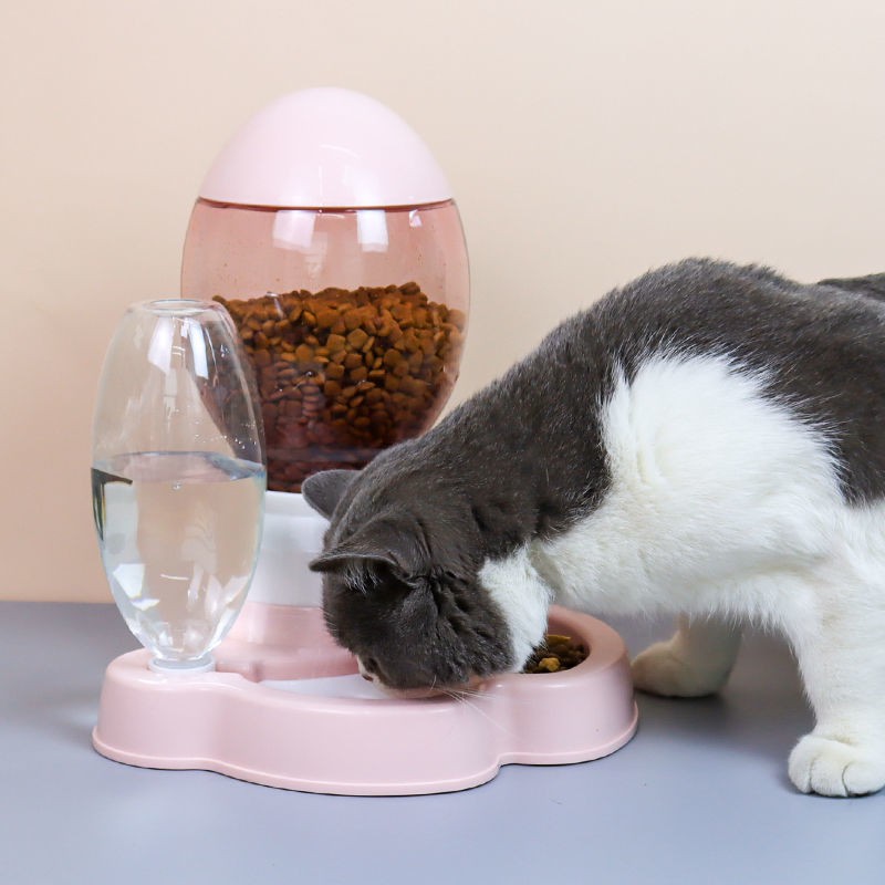 mẫu mới năm 2021☂❀Mèo tự động cho thú cưng uống nước thức ăn một con máy không có ướt
