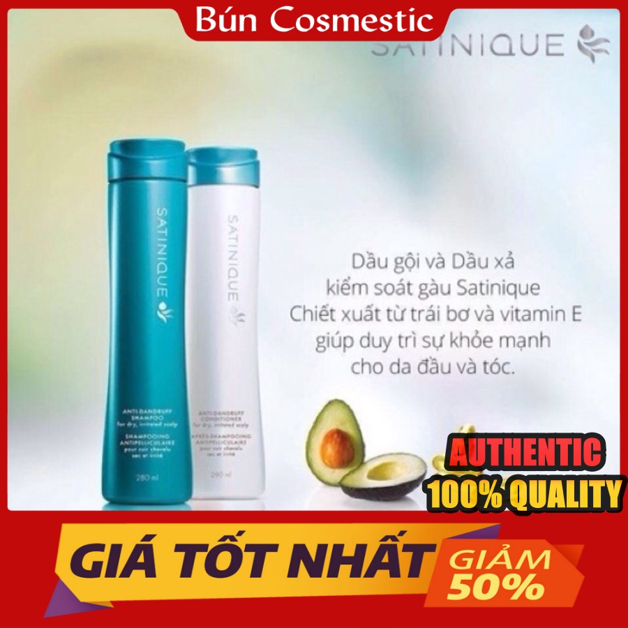 SATINIQUE Anti-dandruff Shampoo/Conditioner - Dầu gội, dầu xả kiểm soát gàu SATINIQUE 280ml