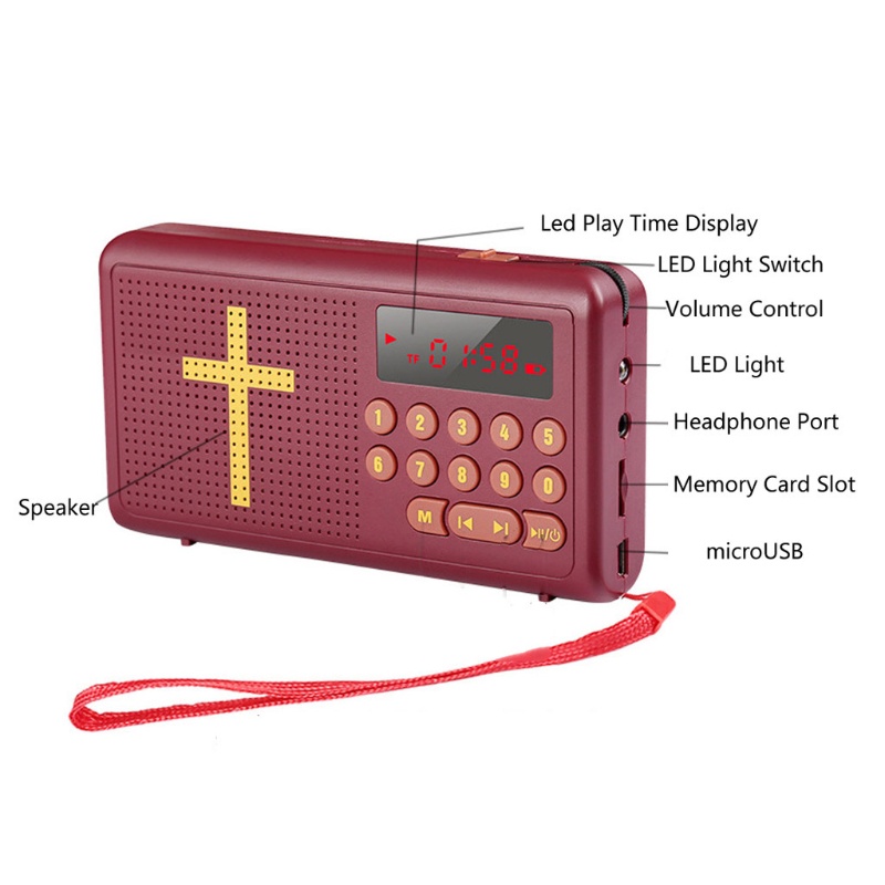 Máy Phát Kinh Thánh Có Thể Sạc Lại 20 hz - 20 KHZ